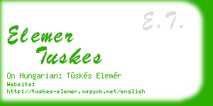 elemer tuskes business card